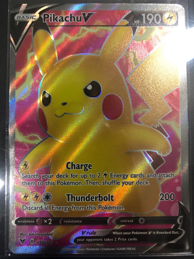 (Alt Full Art) Pikachu V, Hobbies & Toys, Toys & Games on Carousell