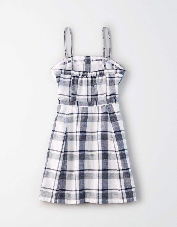 American Eagle Plaid Tube Top Dress 