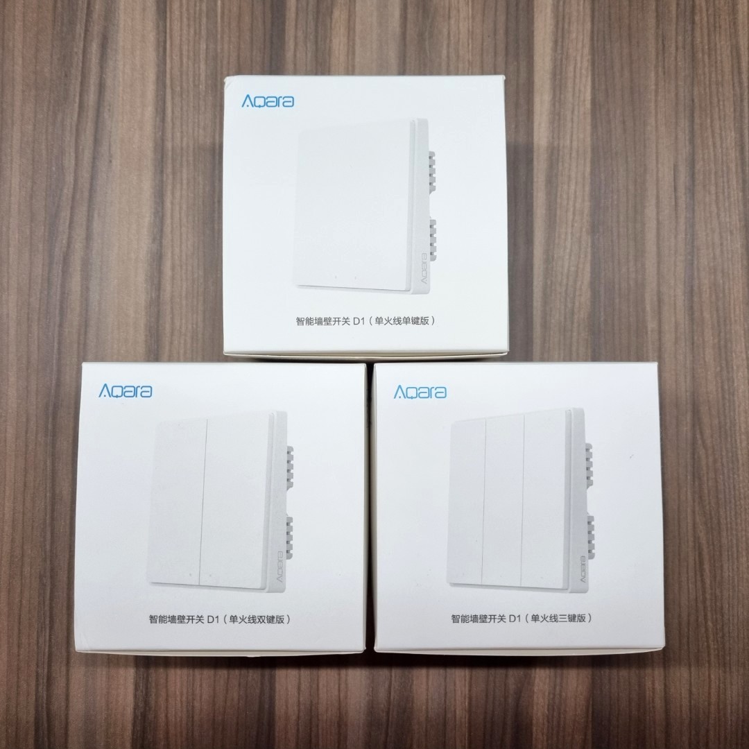 Aqara D1 Wall Switch No Neutral (Single/Double/Triple Rocker), TV
