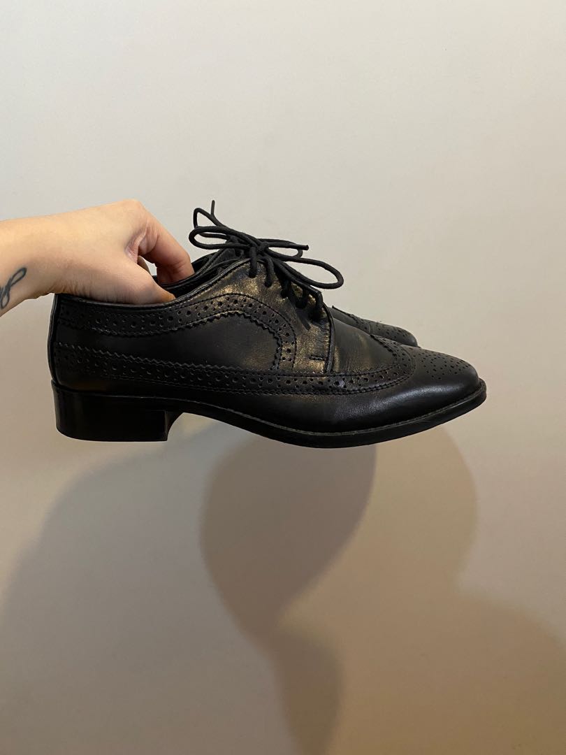 Asos black brogues discount womens