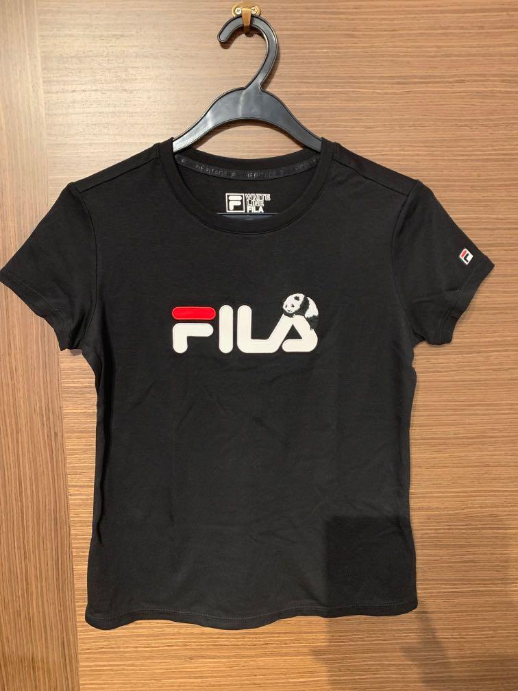 Authentic Fila Panda Black t shirt