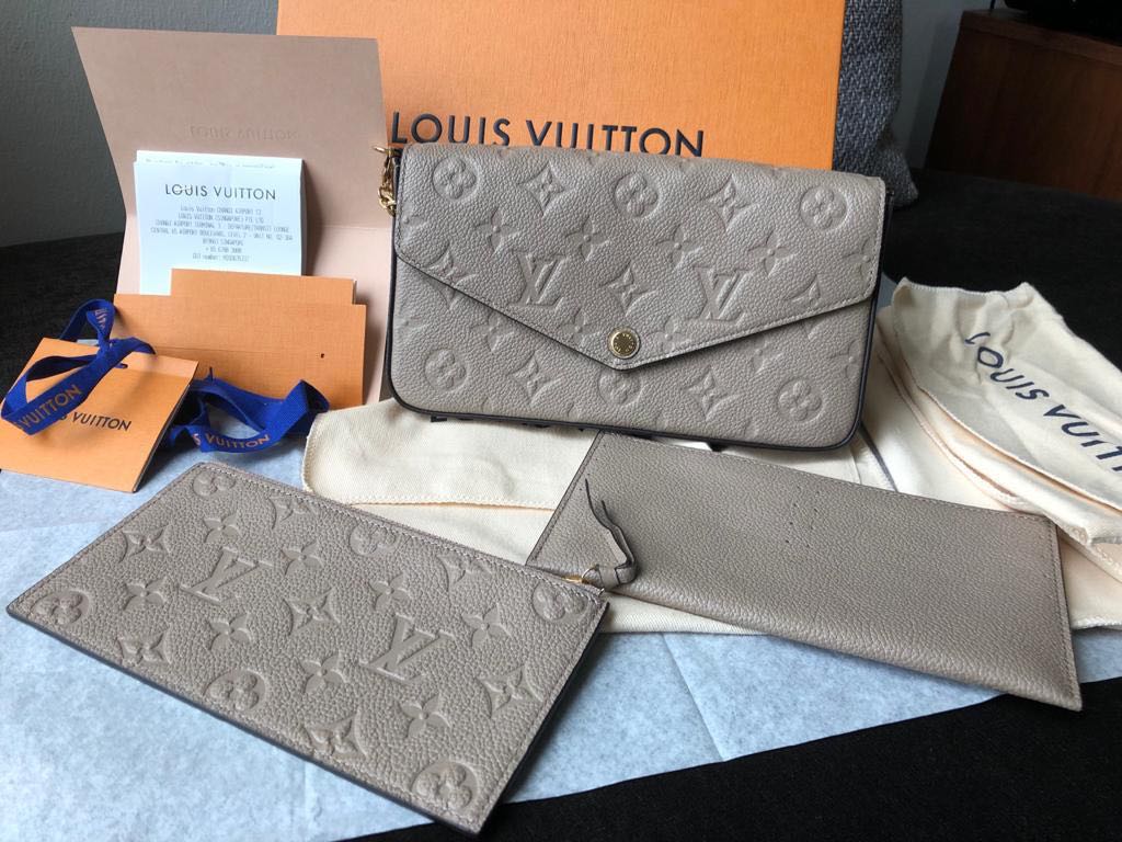 louis vuitton felicie pochette turtledove
