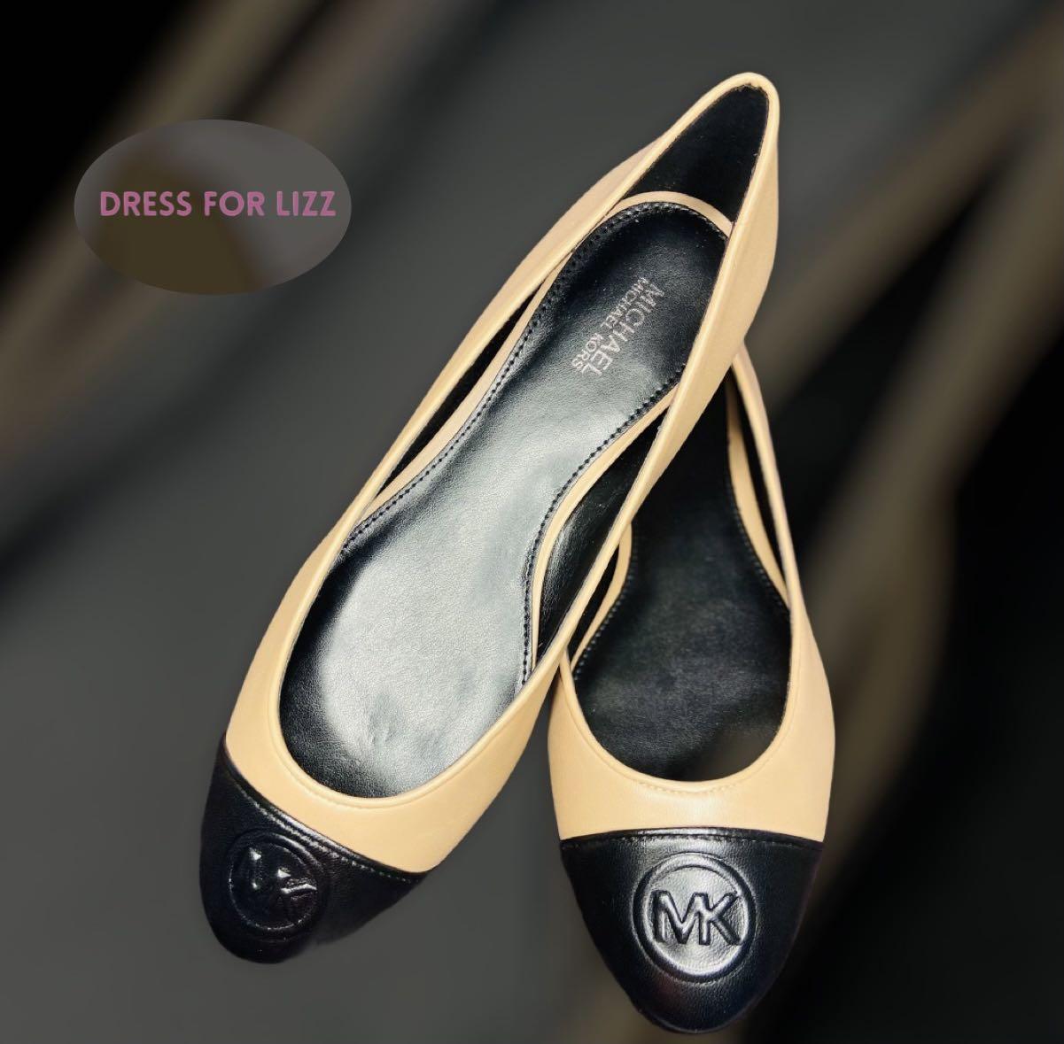 Authentic Michael Kors Dylan Ballet Flats Toffee Black Women s