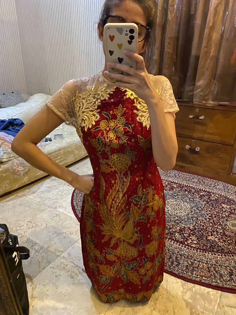 Batik shop lace dress
