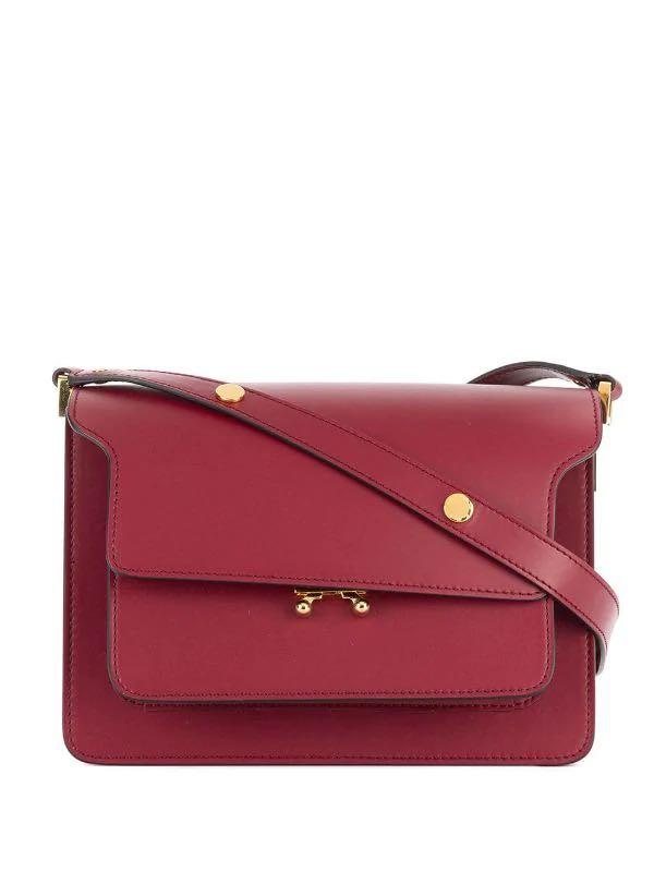 MARNI Trunk Bag Medium Burgundy Brand New Women s Fashion