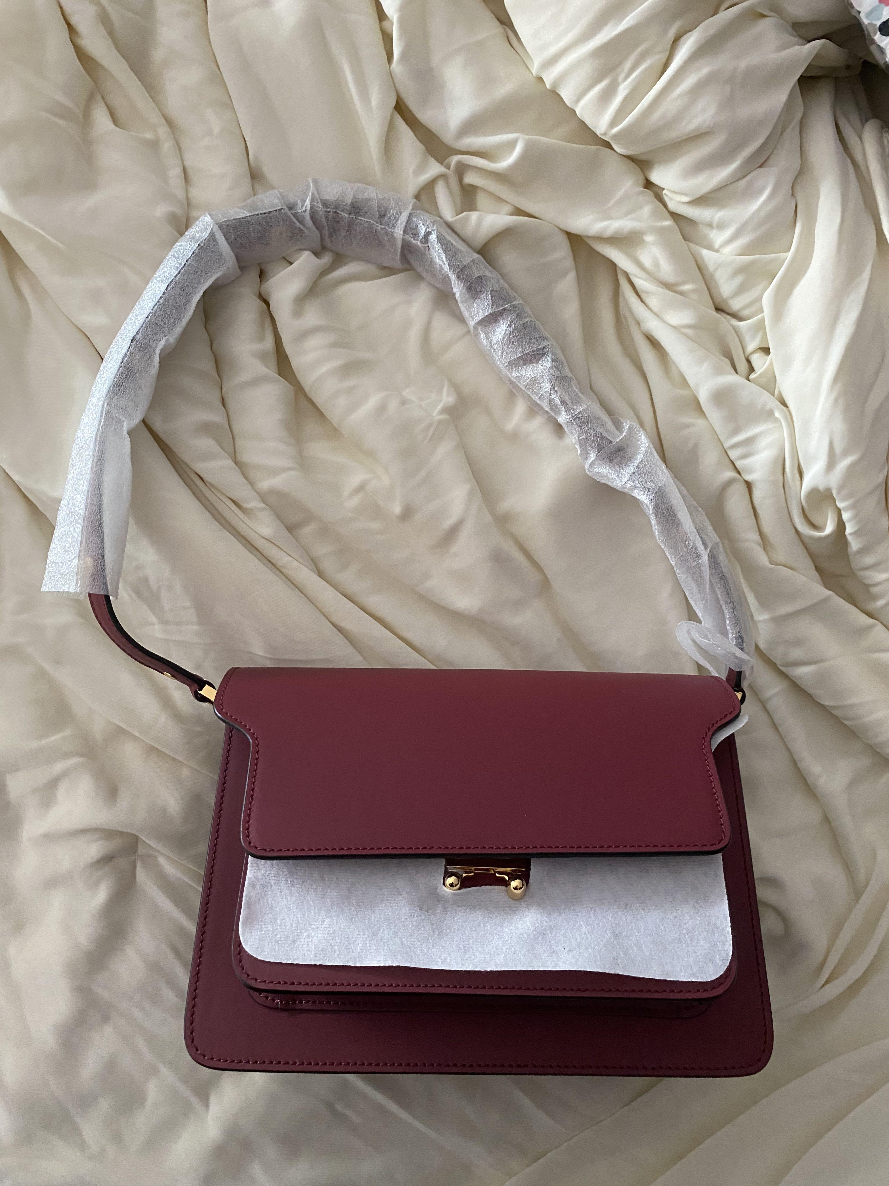 MARNI Trunk Bag Medium Burgundy Brand New