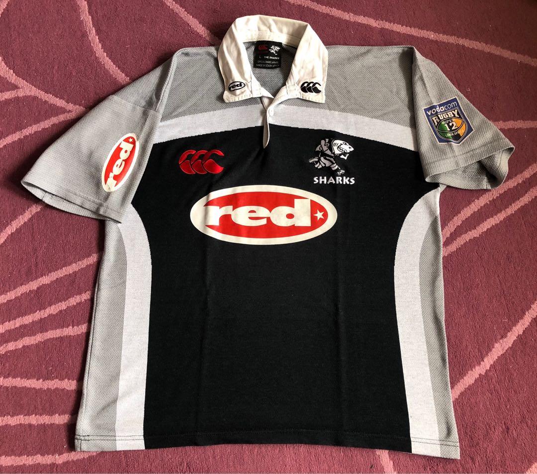 Canterbury Rugby Shark Super 12 Techtex Not Temex, Men's Fashion, Tops ...