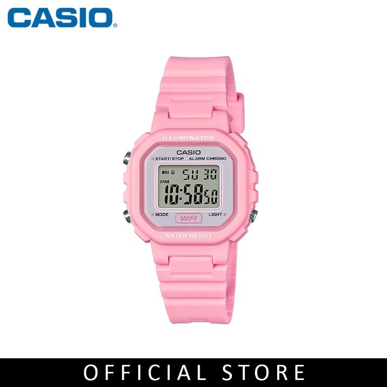 CASIO ORIGINAL YOUTH PETITE PINK DIGITAL WATCH FOR KIDS WOMEN LA