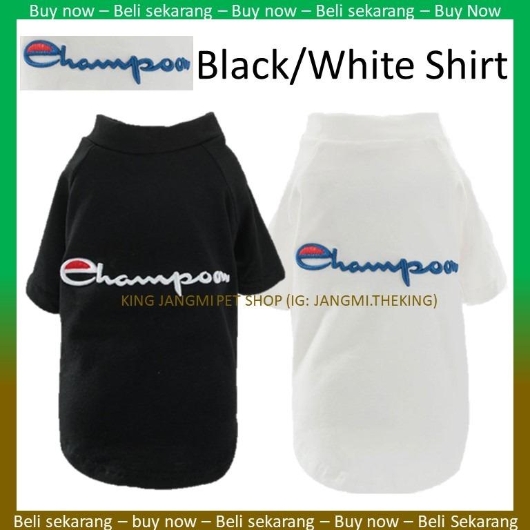 Champion Black White - Baju Kucing Fesyen Comel - Dog cute fashion 