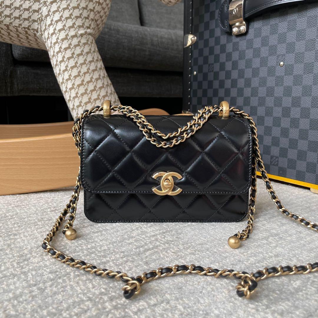  AUTHENTIC CHANEL DOUBLE PEARL CRUSH 22 CM Luxury Bags  Wallets on  Carousell