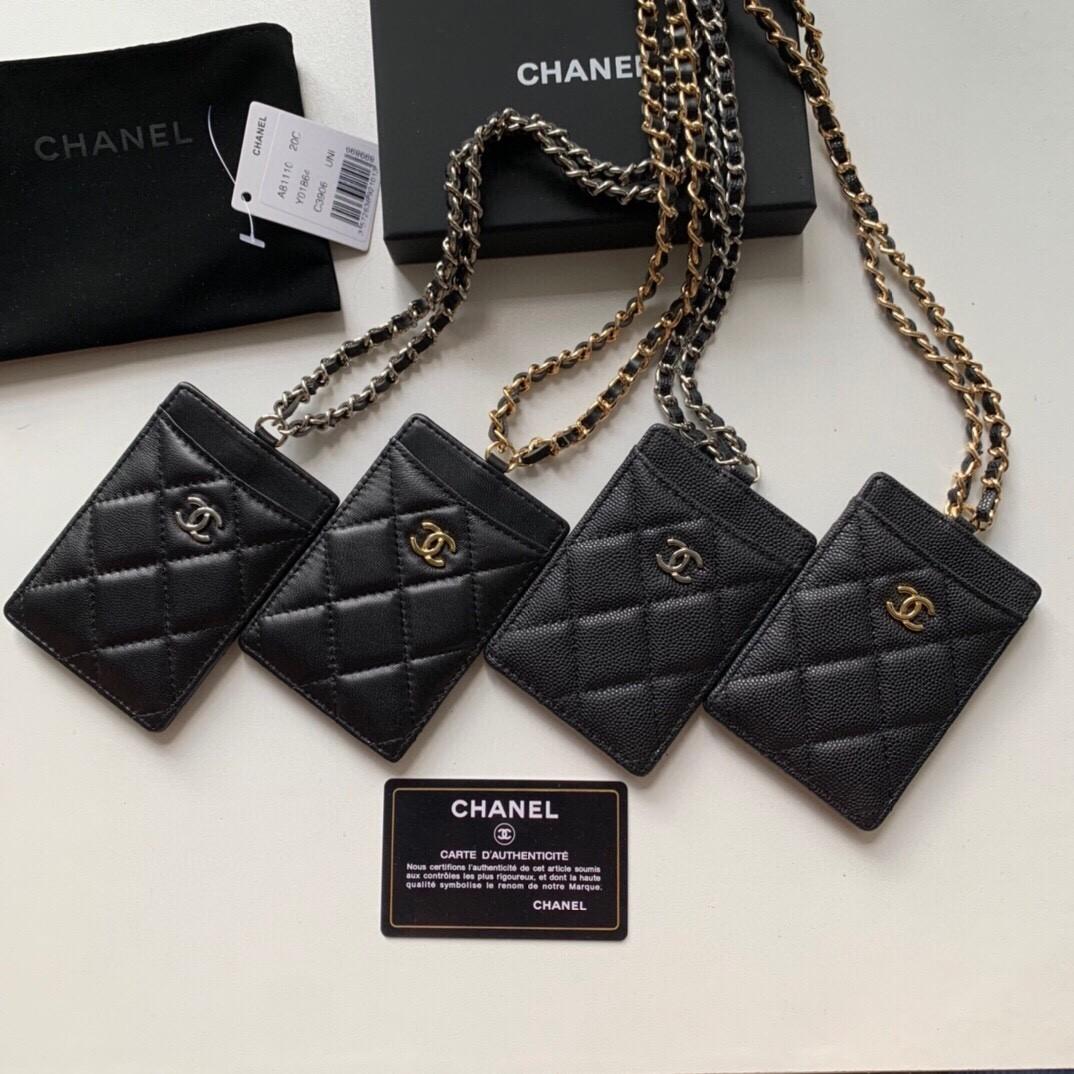 Chanel id 2025 holder with chain