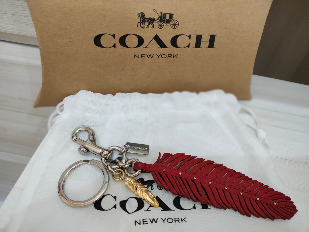 Coach feather keychain hotsell