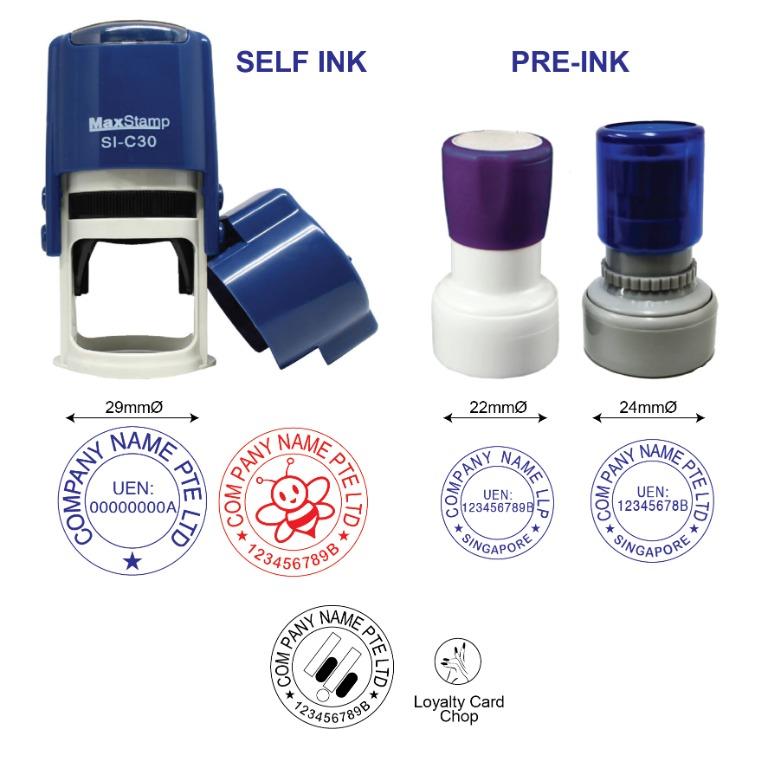 COMPANY STAMP /CHOP SIZE from 9mm-50mm, Business Services, Printing