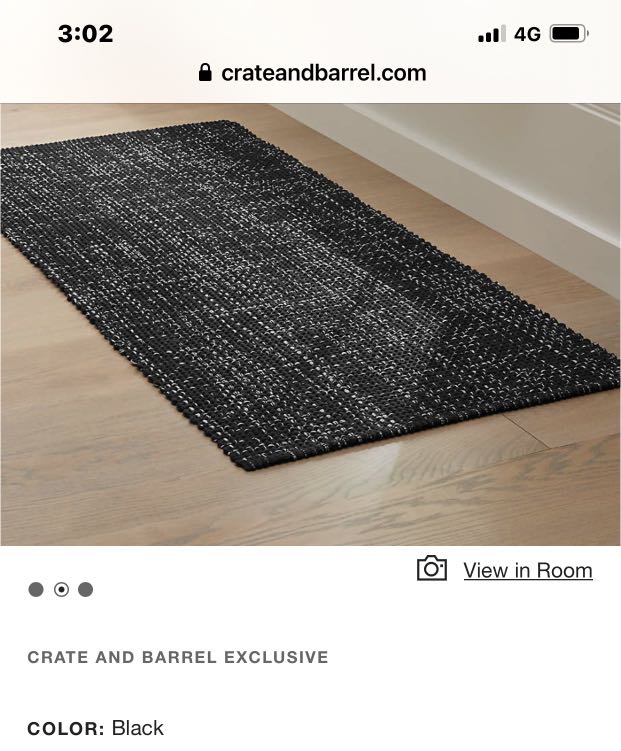RESERVEDCrate & Barrel Runner Rug, Furniture & Home Living, Home Decor