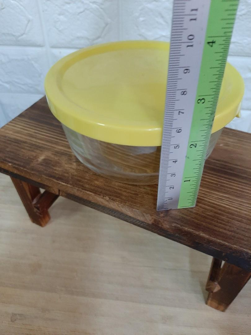 Daiso Glass Container 450ml, Furniture & Home Living, Kitchenware