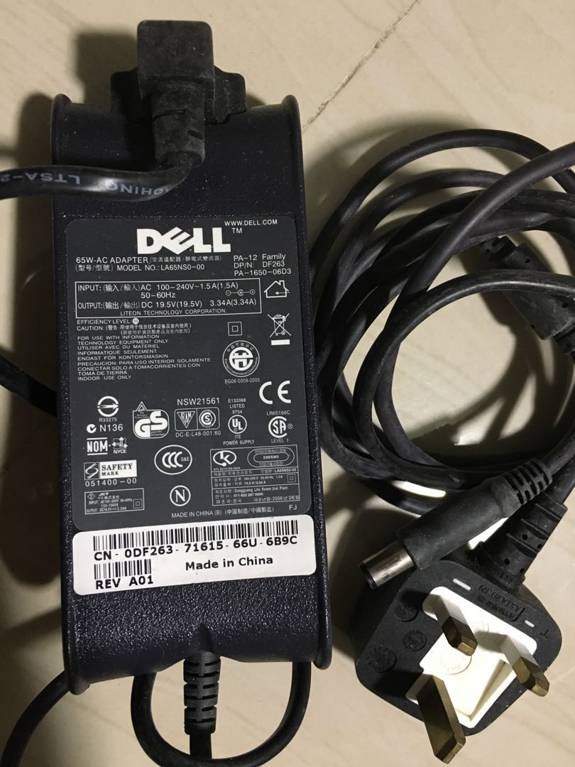 Dell power adapter, Computers & Tech, Parts & Accessories, Chargers on
