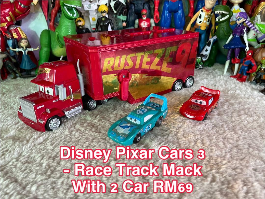 Disney Pixar Cars 3 Race Track Mack with 2 car Hobbies Toys