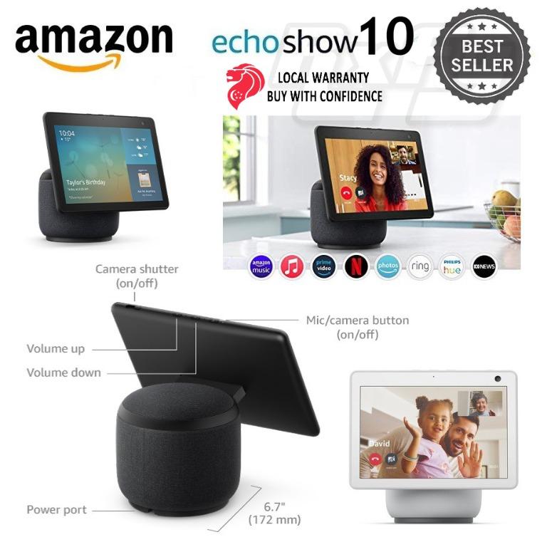 Echo Show 10 HD Smart Display with Motion & Alexa Smart Speaker