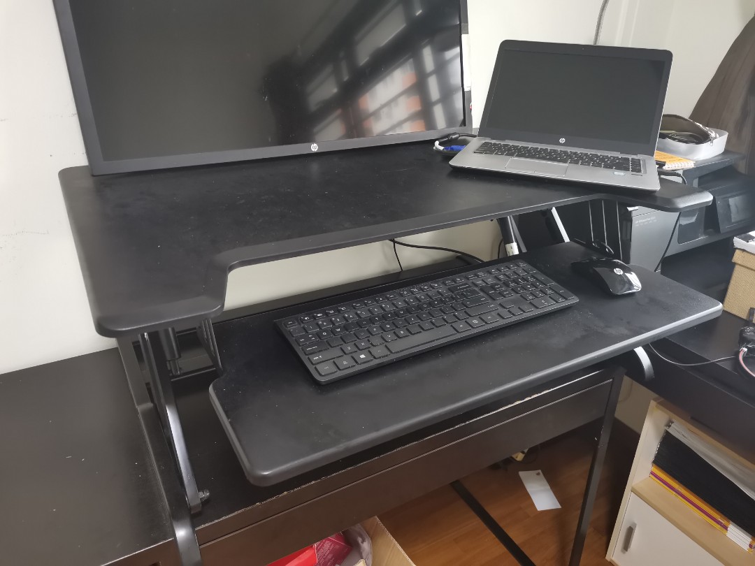 EpID-36 Standing Office Lift Computer Table Mobile Folding Work Desk ...