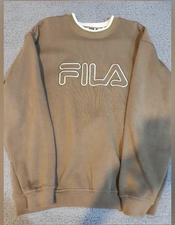 Fila brown sweatshirt Women s Fashion Coats Jackets and Outerwear on Carousell