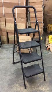 Foldable Steel Steps Large Board Ladder 2 / 3 / 4 Steps Available [Black Color Only]