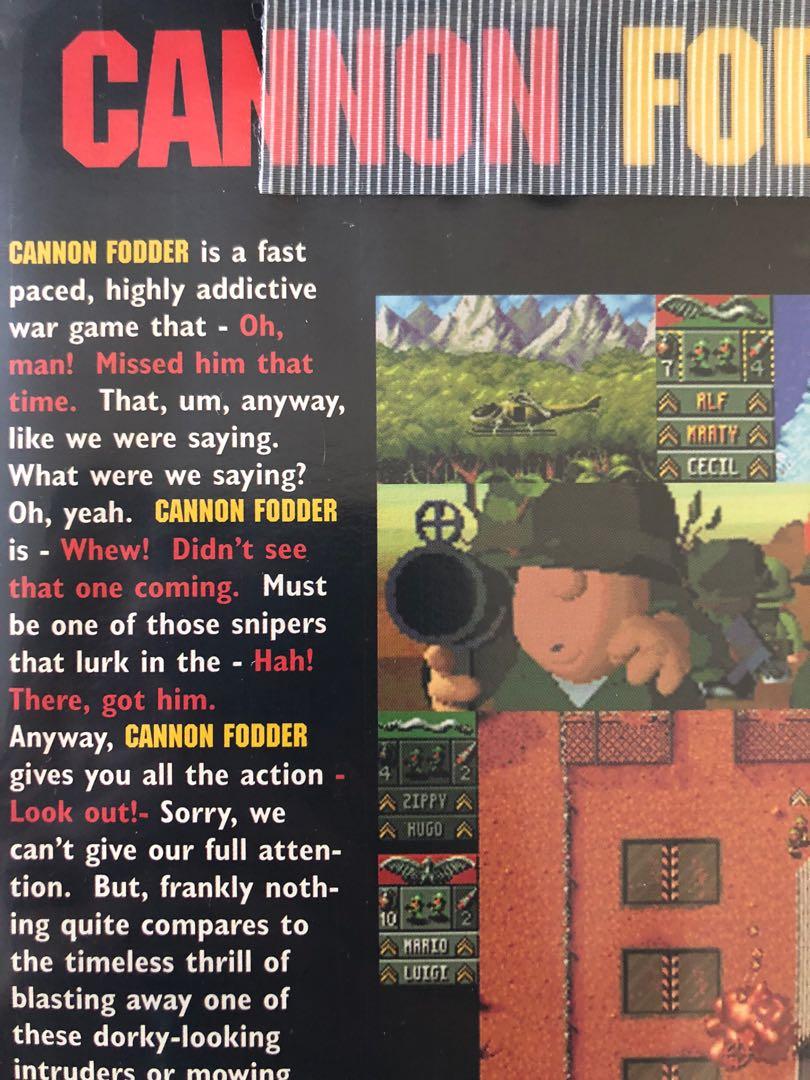 Jeu Cannon Fodder Sur PC – Édition Virgin – Bon état, Disque Testé
