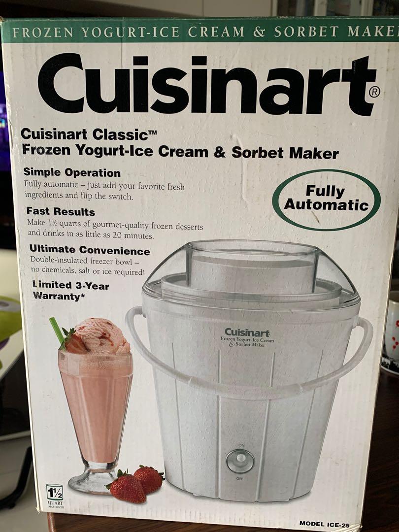 Weekend Sale Ice cream maker Cuisinart TV Home Appliances Kitchen Appliances Ice cream Makers on Carousell