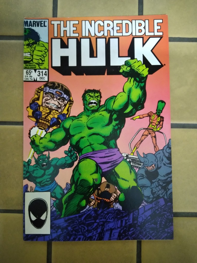Incredible Hulk 314 John Byrne Cover Art Marvel Bronze Age Vintage Issue Newstand Edition Books Stationery Comics Manga On Carousell