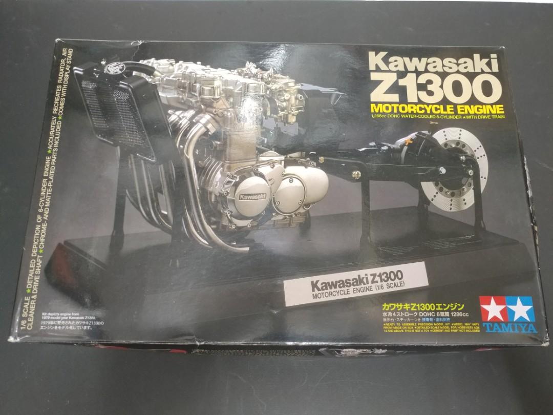 Kawasaki Z1300 Motorcycle Engine TAMIYA 1:6, 興趣及遊戲, 玩具