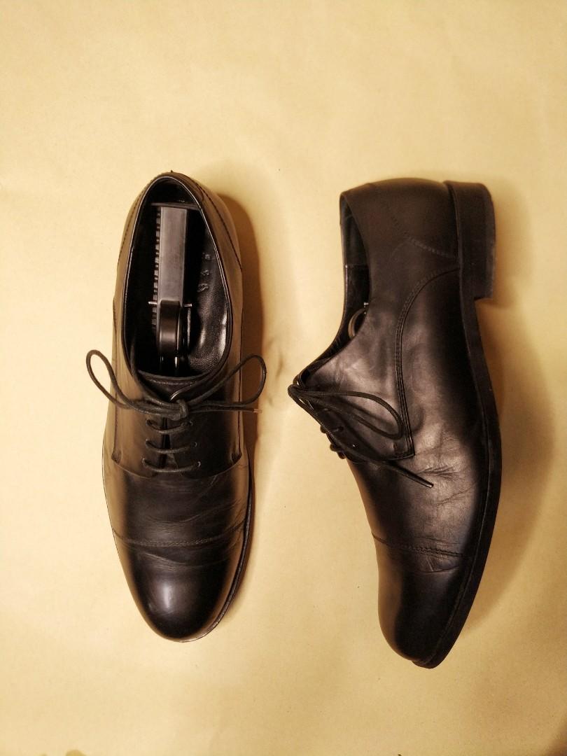 Le Saunda HandMade Derby Captoe Black Shoes For Men Men s Fashion