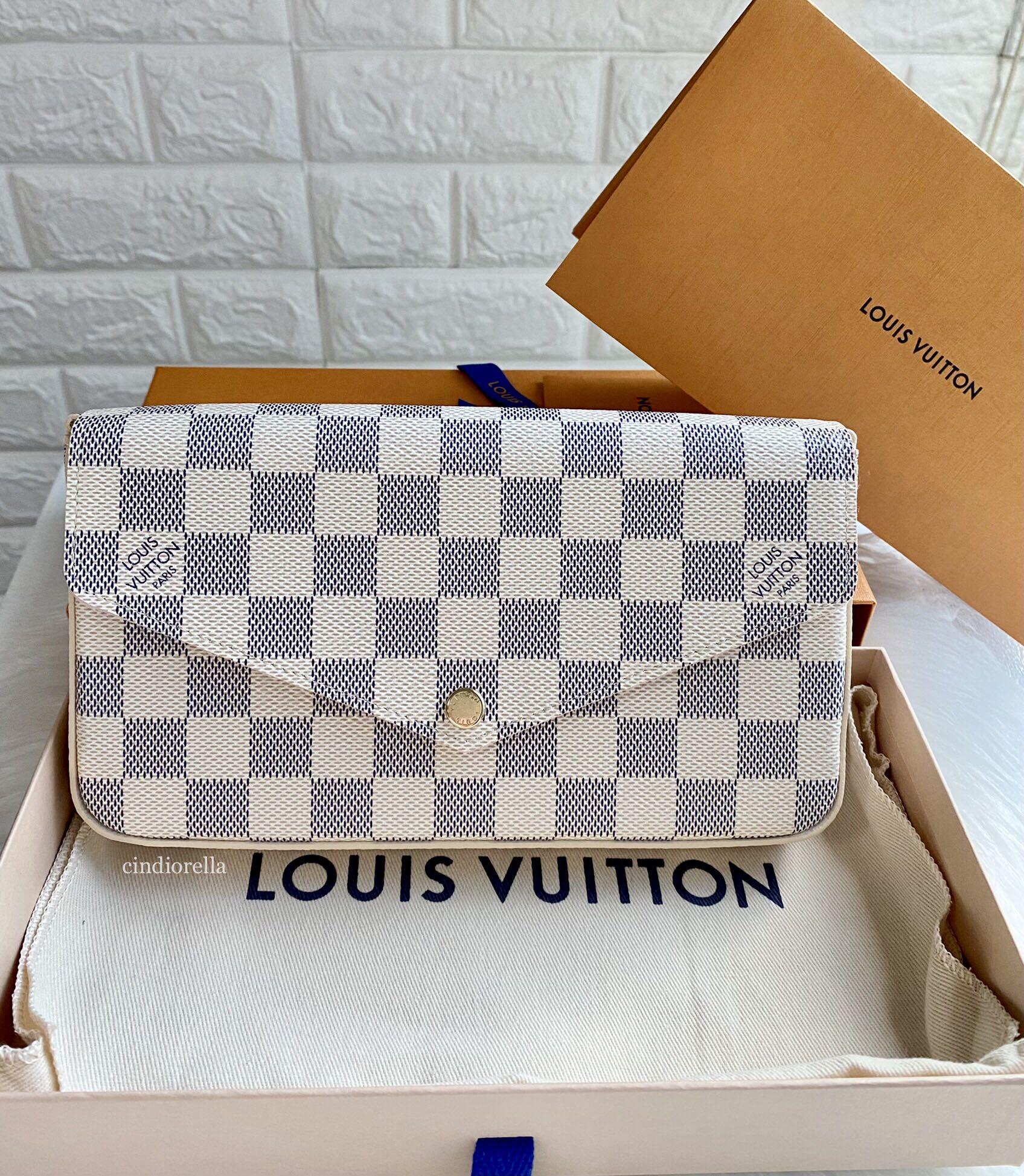 LV Felicie Damier Azur, Luxury, Bags & Wallets on Carousell