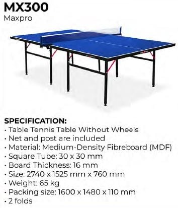 Table tennis specs clearance