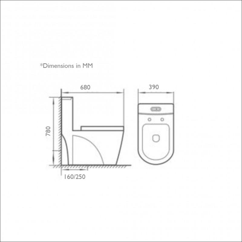 Mayfair One Piece toilet bowl with tornado flushing, Furniture & Home