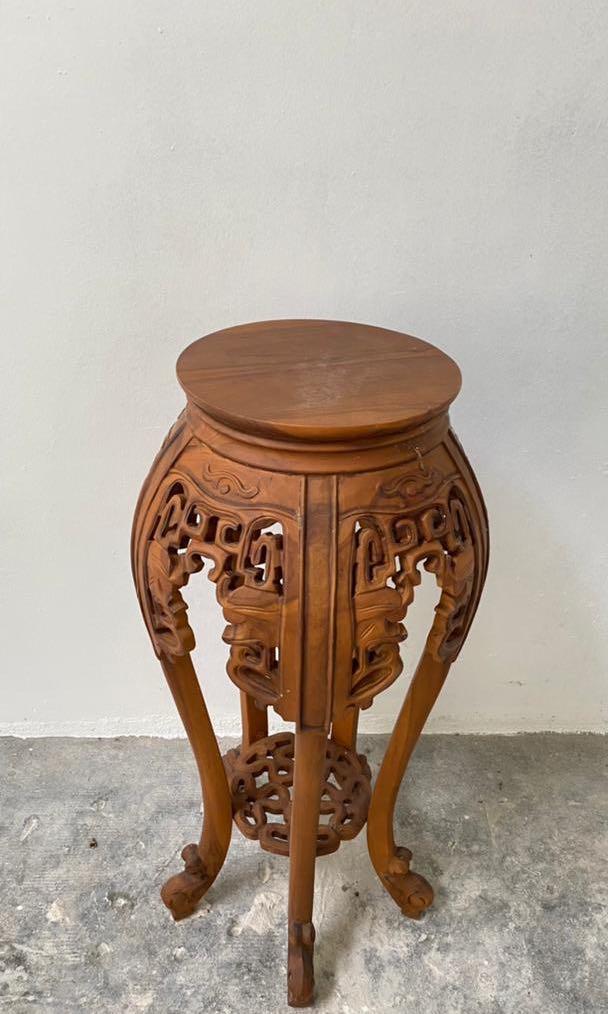 MEJA HIASAN SISI KAYU JATI, Furniture & Home Living, Home Decor, Wall