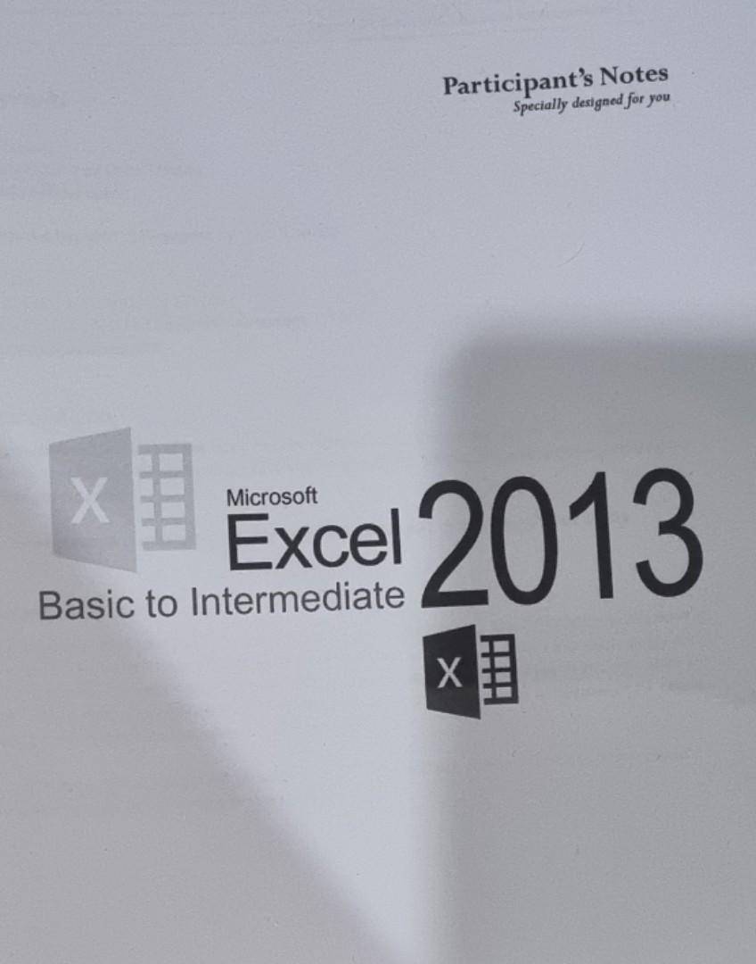 Microsoft Excel 2013 Basic to Intermediate Notes (Category: Everything Else) located in Singapore. Submitted by heartthrobx (Listing ID 1099817667, Image 1). Description: Microsoft Excel 2013 Basic to Intermediate Notes.