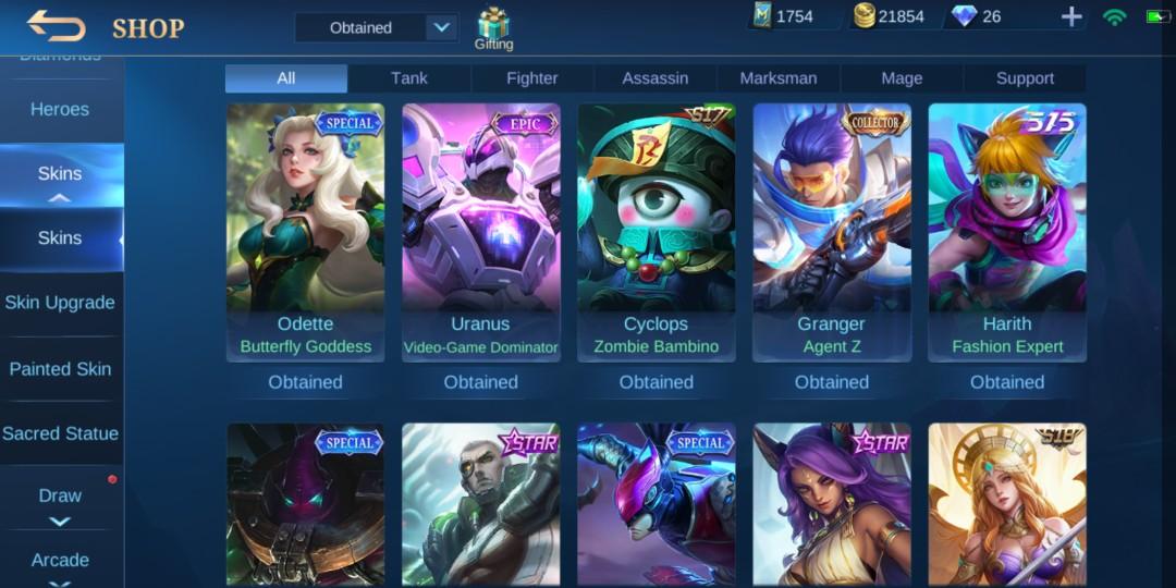 Mlg Account Mobile Legends Account Granger Collector, Video Gaming, Gaming ...