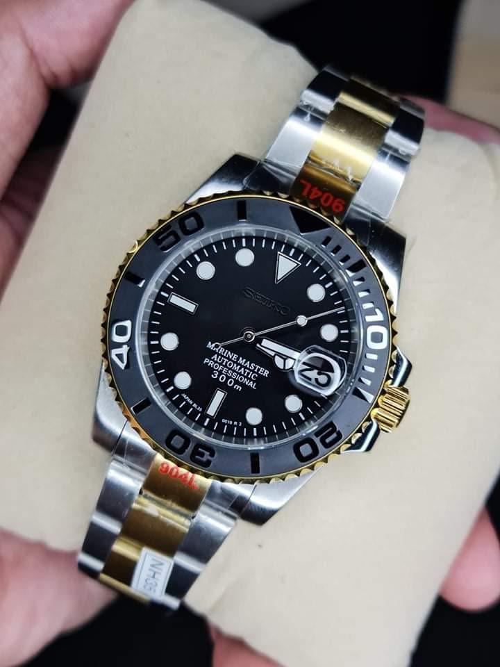 Mod watch Seikolex black Yachmaster (Category: Luxury Watches) located in Manila. Submitted by markwrist07 (Listing ID 1075401707, Image 2). Description: Seikolex Homage Mod 40mm are now available! PM us for orders! 🙏 The New and Improved 904L stainless steel Seikolex Homage Mod 40mm -SUBMARINER -YACHTMASTER -GMT - EXPLORER 36mm/40mm -OP 36mm/40mm -DATEJUST 36mm/40mm CUSTOM MOD REQUEST ARE ALSO WELCOME! BUILD YOUR OWN DESIGN! https://www.faceboo