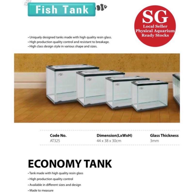 Ocean Free Aquarium glass tank with black plastic frame Size LxBxH