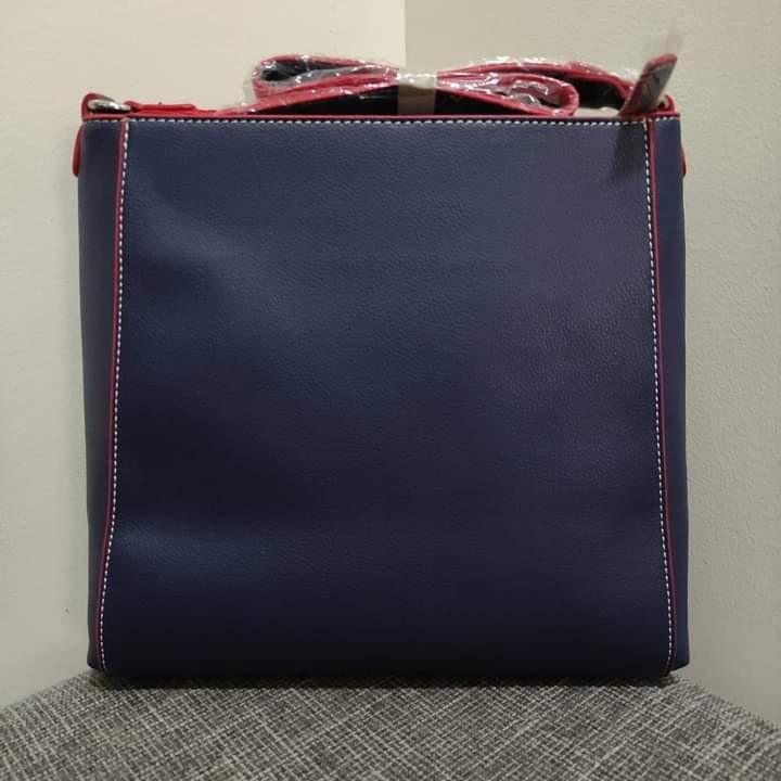 Orig US Polo Assn Envelope Stitch Tote Navy Red