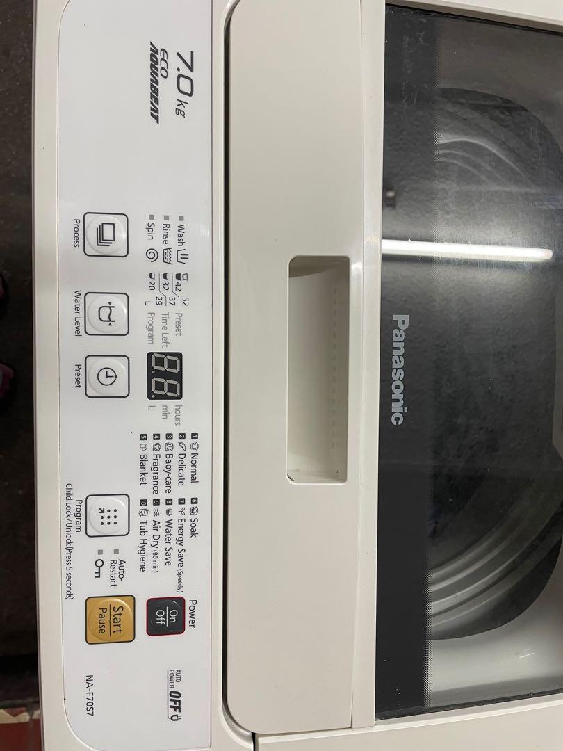 PANASONIC 7KG AUTOMATIC WASHING MACHINE ECO AQUABEAT, TV & Home