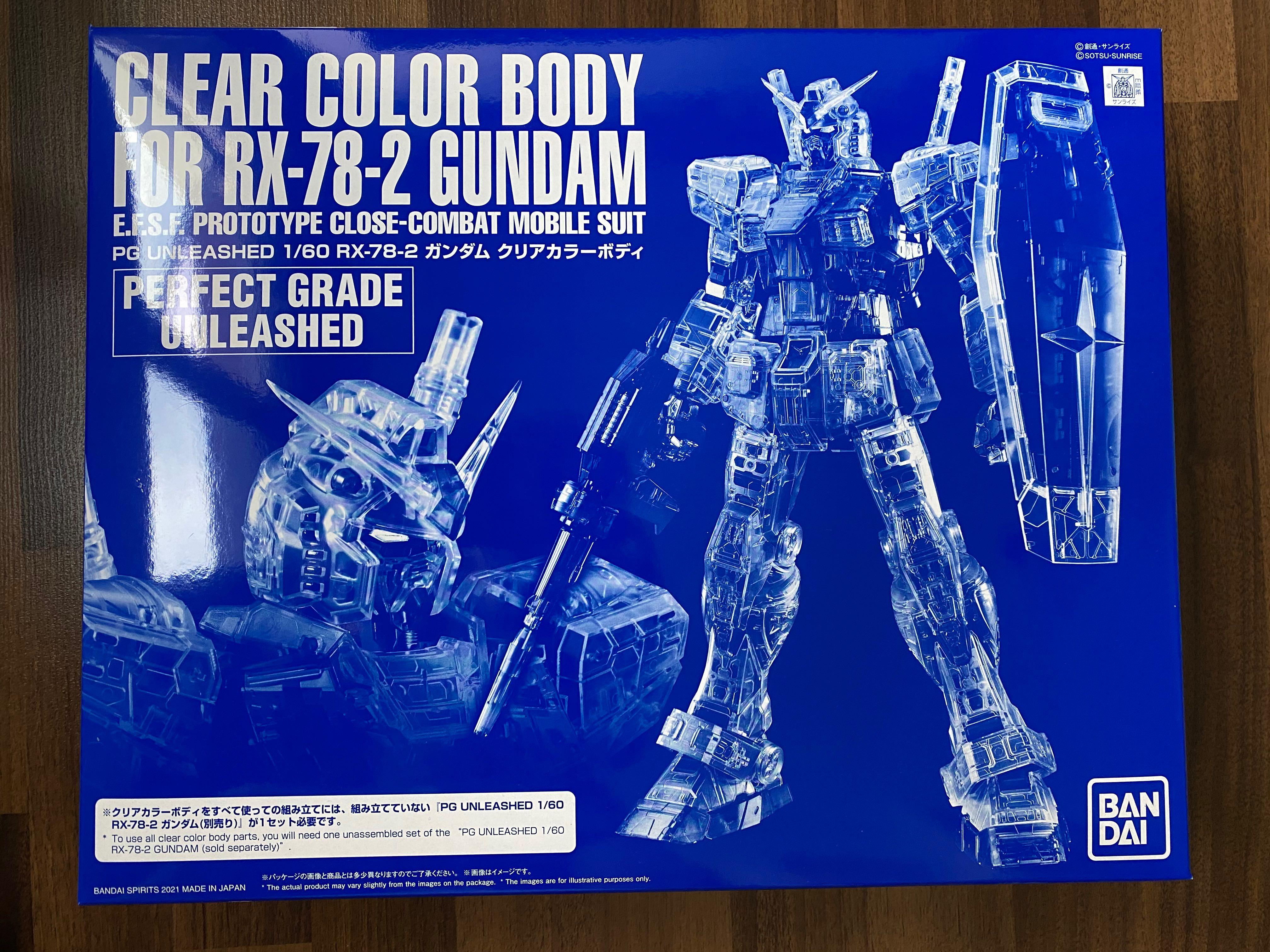 Pg Unleashed 1 60 Clear Color Body For Rx 78 2 Gundam Hobbies Toys Toys Games On Carousell