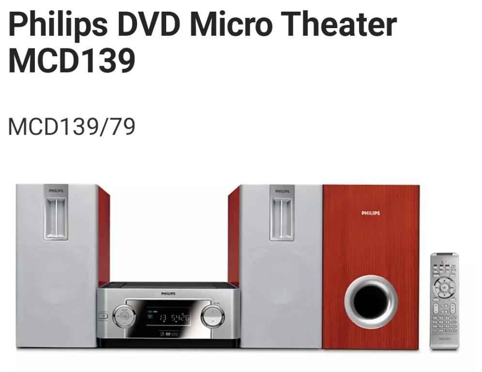 Philips DVD Micro Theater MCD139. Dvd cannot read disc, TV & Home