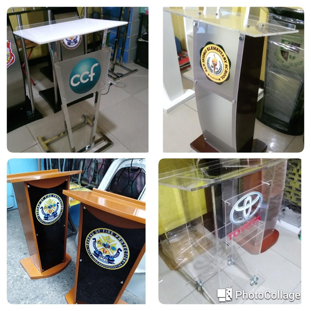 Podium Pulpit Rostrum Lectern, Furniture & Home Living, Furniture