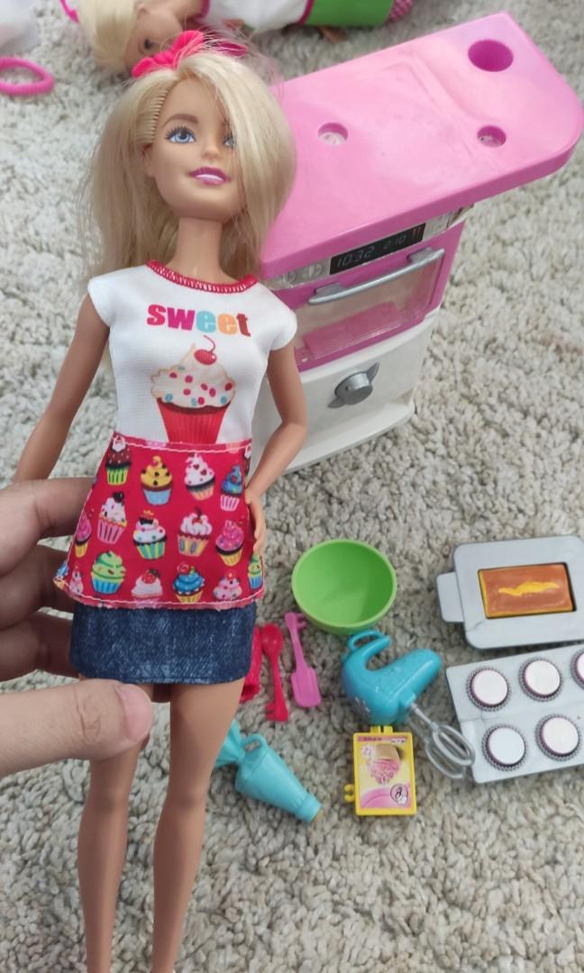 Barbie doll with oven & rising food cheap