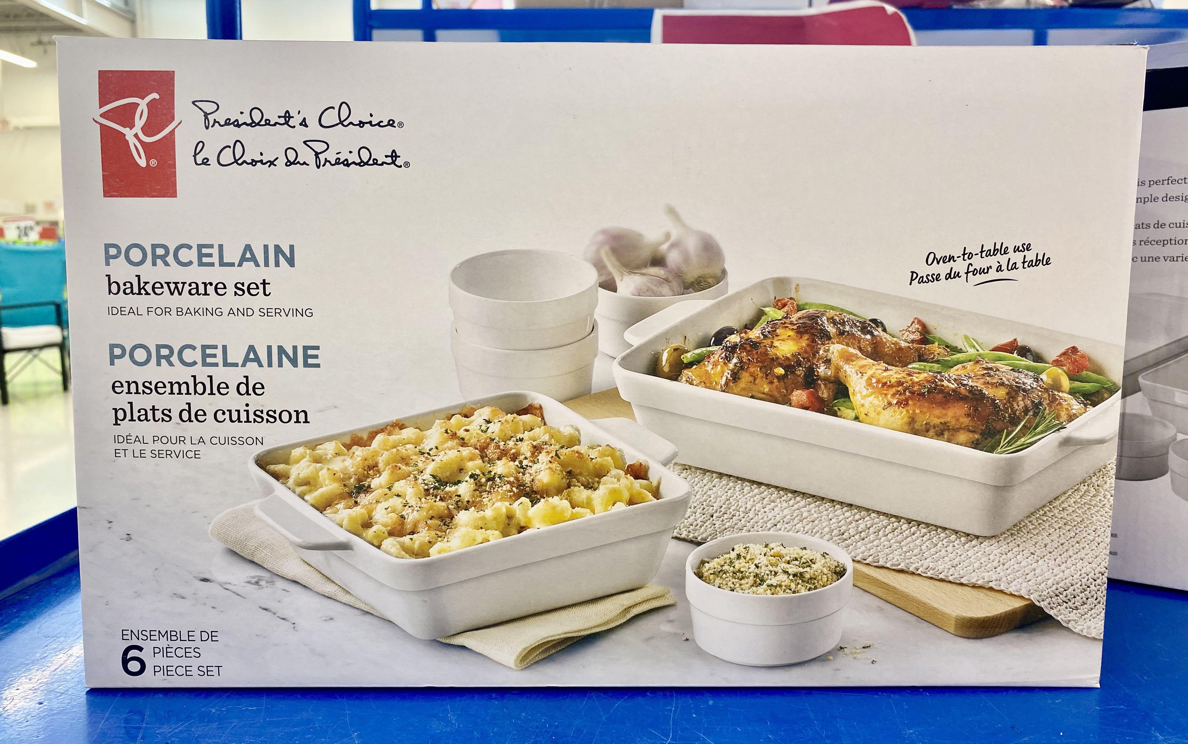 President's Choice Porcelain Bakeware Set, 6 pieces, Furniture & Home