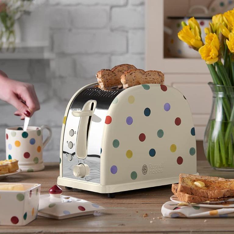 Russell Hobbs Emma Bridgewater Toaster, Polka Dot 2 Slice Toaster, 1300