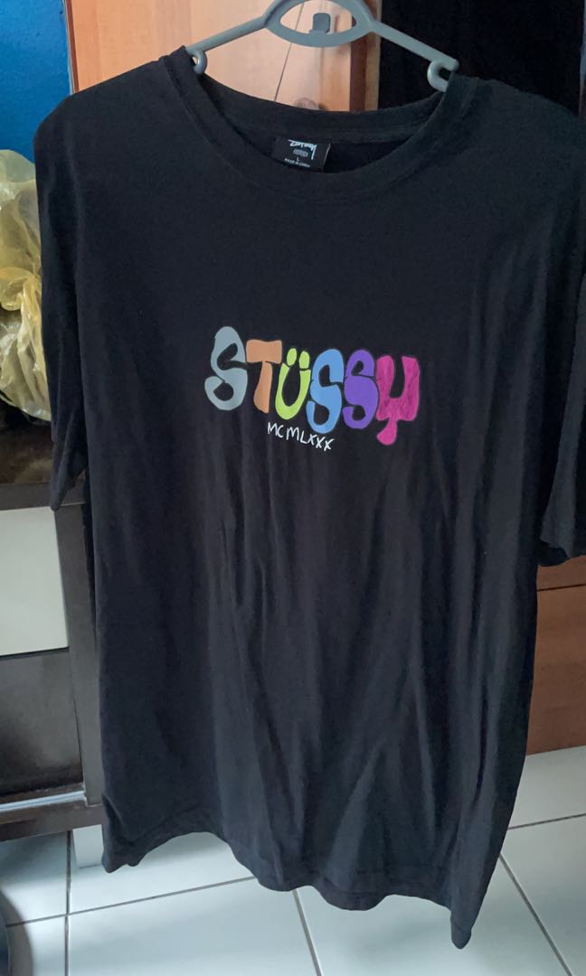 stussy rainbow shirt