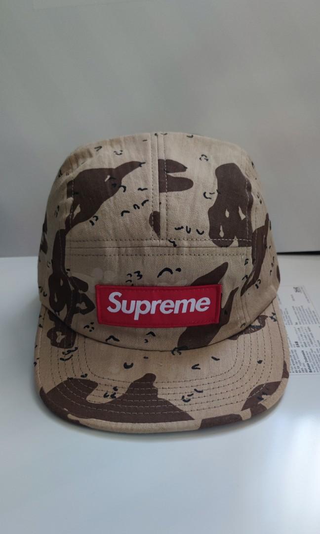 Supreme 沙漠迷彩cap 帽厚box logo, 男裝, 手錶及配件, 棒球帽、帽