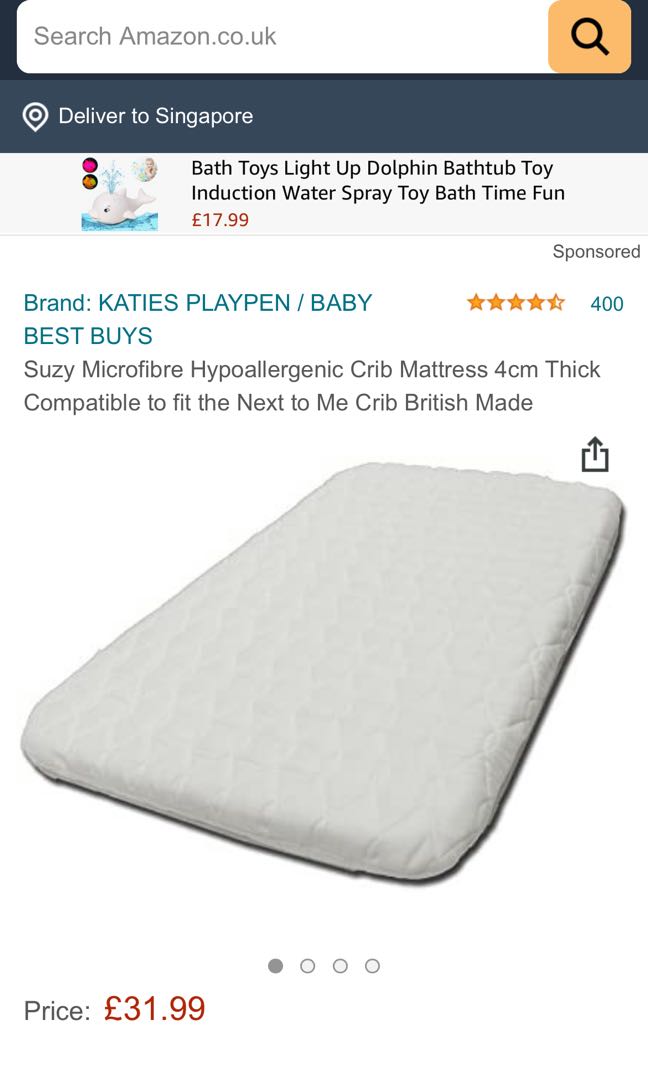 Suzy microfibre hotsell hypoallergenic crib mattress