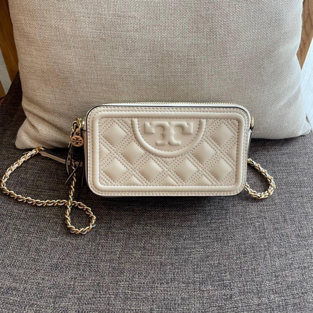 Tory Burch Fleming Double Zip Mini Bag, Luxury, Bags & Wallets on Carousell